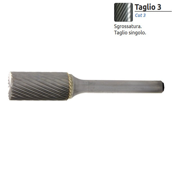 STELLA BIANCA FRESA ROTATIVA MD CILINDRICA TG3 CON GAMBO D.MM6