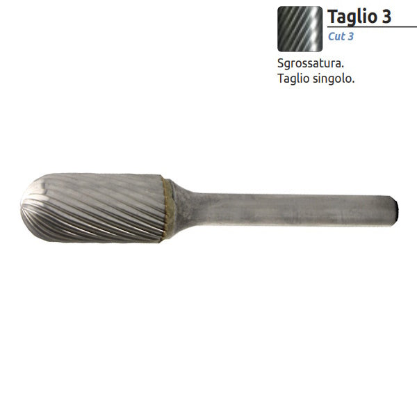 STELLA BIANCA FRESA ROTATIVA MD CILINDRICA TONDA TG3 CON GAMBO D.MM6