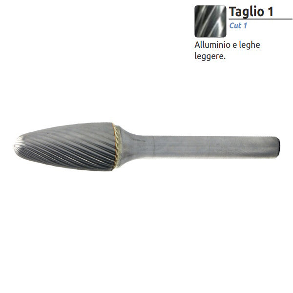 STELLA BIANCA FRESA ROTATIVA MD LANCIA RAGGIATA TG1 D.MM12X25 GAMBO MM6