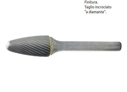 STELLA BIANCA FRESA ROTATIVA MD LANCIA RAGGIATA TG4 CON GAMBO D.MM6