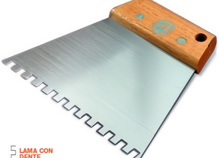 PAVAN  541/D SPATOLA PER BOSTIK LAMA DENTATA MANICO IN LEGNO