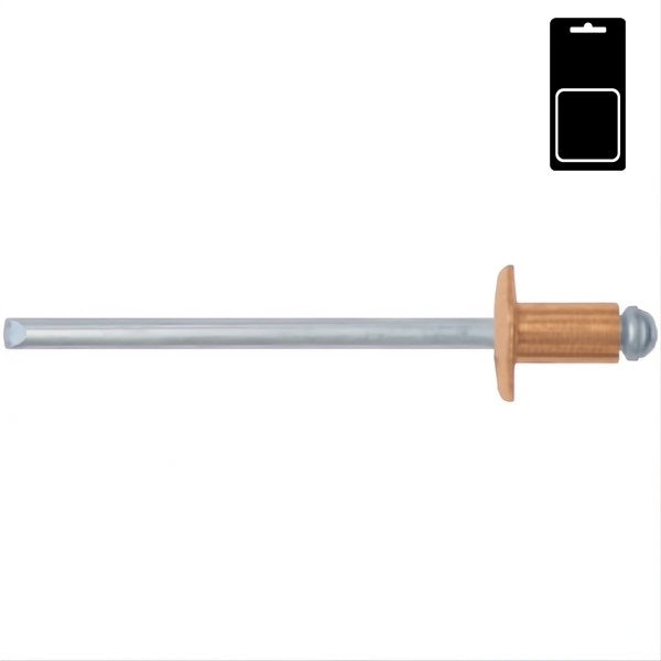 FRIULSIDER RIVETTI IN ALLUMINIO COLOR RAME IN CONF.BLISTER DA PZ100
