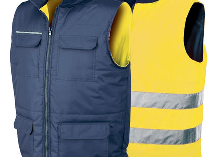 ISSA GILET REVERSE ALTA VISIBILITA&apos; GIALLO FLUO/BLU NAVY