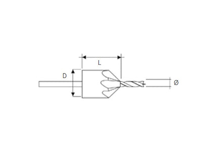 KRINO FRESA DA LEGNO A 90° CON PUNTA