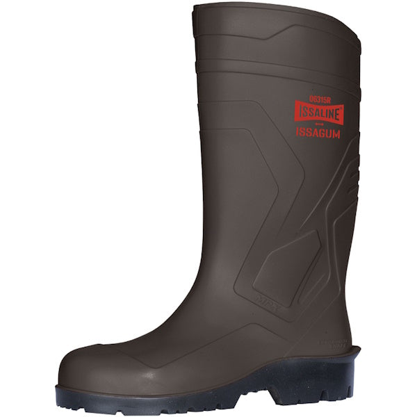 ISSA STIVALE DA LAVORO ISSAGUM IN PVC COLORE MARRONE SRA