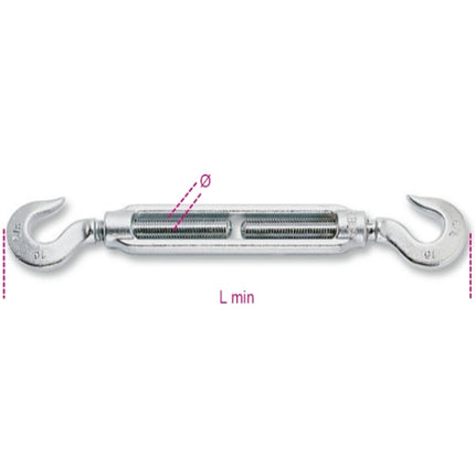 ROBUR BLISTER TENDITORI A 2 GANCI ZINCATI ART.8007Z-K