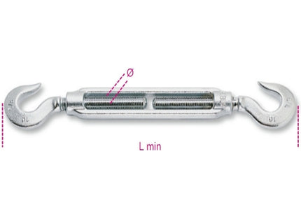 ROBUR TENDITORI A 2 GANCI ZINCATI ART.8007Z