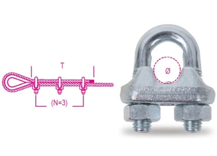 ROBUR MORSETTI PER FUNE IN ACCIAIO ZINCATI ART.8016