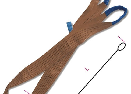 ROBUR FASCIA DI SOLLEVAMENTO ART.8159 WLL KG6000 COLORE MARRONE