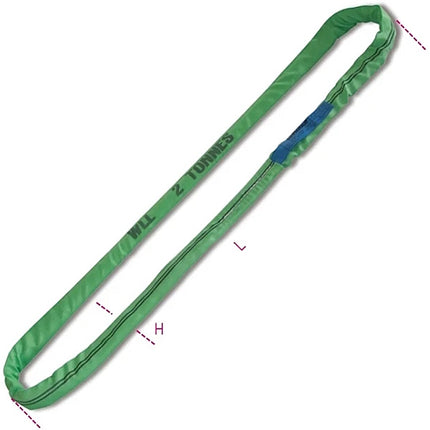 ROBUR FASCIA TONDA PER SOLLEVAMENTO ART.8173 WLL KG2000 COLORE VERDE