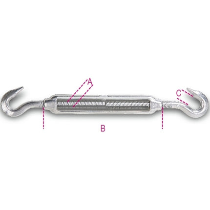 ROBUR INOX AISI 316 TENDITORI A 2 GANCI ART.8207