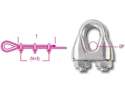ROBUR INOX AISI 316 MORSETTI PER FUNE ART.8216