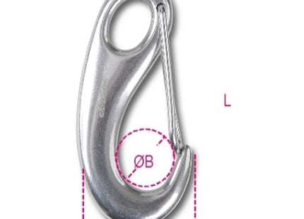 ROBUR INOX AISI 316 MOSCHETTONI A GANCIO CON SICURA ART.8250