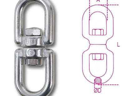 ROBUR INOX AISI 316 GIRELLI A 2 OCCHI ART.8272