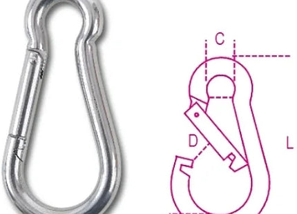 ROBUR INOX AISI 316 MOSCHETTONI ART.8274