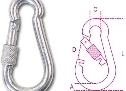 ROBUR INOX AISI 316 MOSCHETTONI CON GHIERA ART.8274G