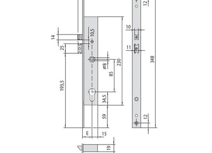 CISA ELETTROSERRATURA DA INFILARE PER MONTANTI SOLO SCROCCO