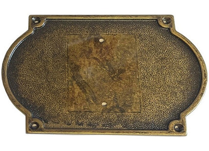 SILMEC PLACCA PORTANUMERO E LETTERA IN OTTONE ANTICO