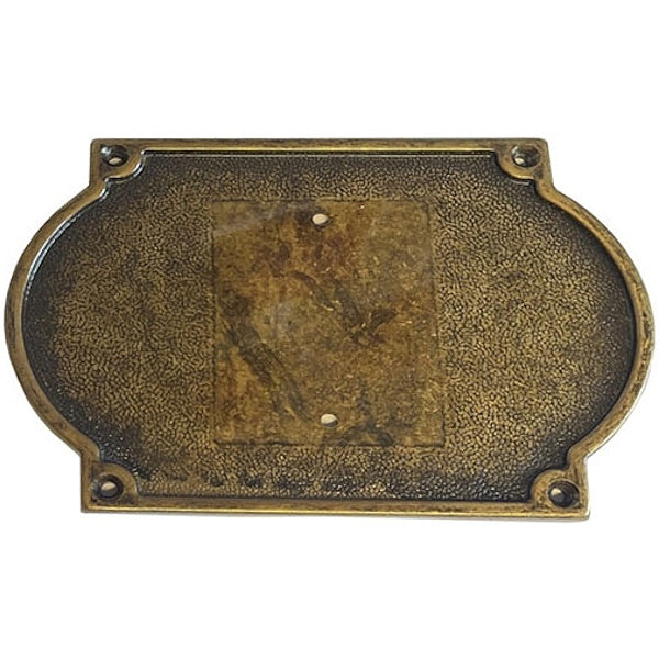 SILMEC PLACCA PORTANUMERO E LETTERA IN OTTONE ANTICO