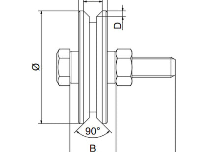NOVA-FERR RUOTA ZINCATA GOLA AD Y CON 2 CUSCINETTI