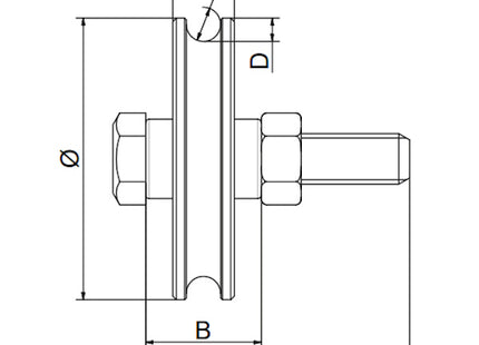 NOVA-FERR RUOTA ZINCATA GOLA AD O CON 1 CUSCINETTO