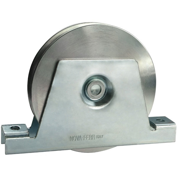 NOVA-FERR RUOTA ZINCATA GOLA AD Y CON 2 CUSCINETTI SUPPORTO CHIUSO