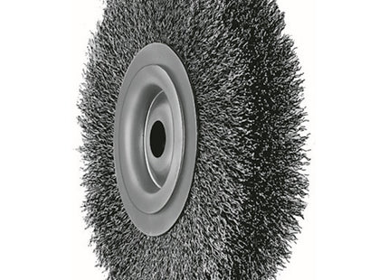 SCU SPAZZOLA CIRCOLARE CON FILI ONDULATI IN ACCIAIO