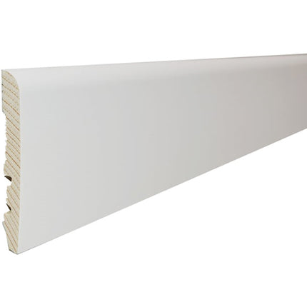 PIRCHER BATTISCOPA IN ABETE GIUNTATO RIVESTITO BIANCO