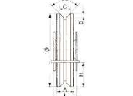 NOVA-FERR RUOTA ZINCATA GOLA AD Y CON 2 CUSCINETTI SUPPORTO PIASTRA