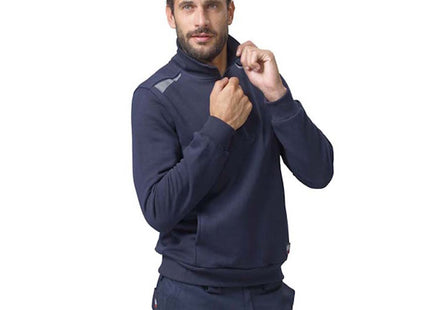 SIGGI FELPA CON ZIP CORTA TASK 2 COLORE BLU