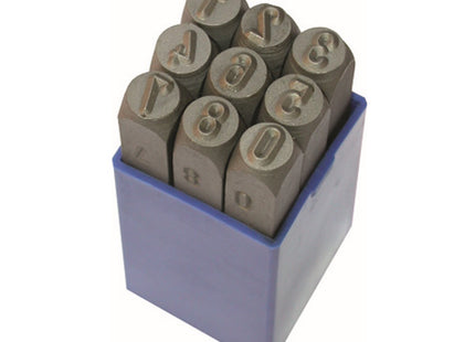 SCU PUNZONI IN ACCIAIO IN SERIE CON NUMERI 0-9 CONF.DA PZ 9