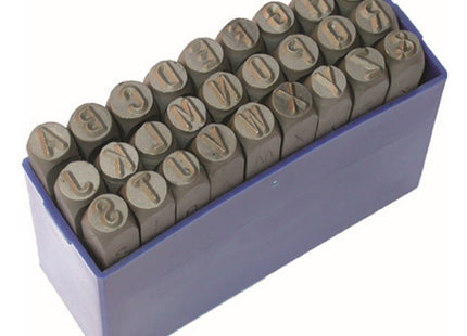 SCU PUNZONI IN ACCIAIO IN SERIE CON LETTERE A-Z CONF.DA PZ27