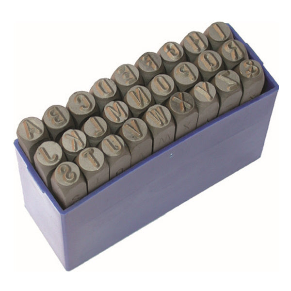 SCU PUNZONI IN ACCIAIO IN SERIE CON LETTERE A-Z CONF.DA PZ27