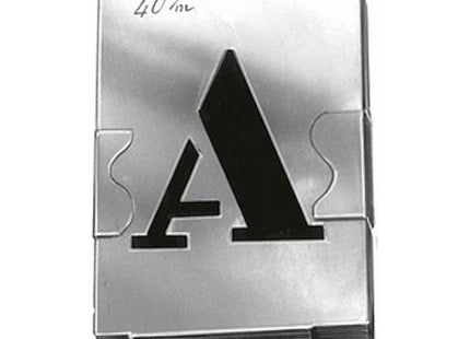 SCU STAMPINI IN LAMIERA DI ZINCO SERIE CON LETTERE A-Z CONF.PZ27