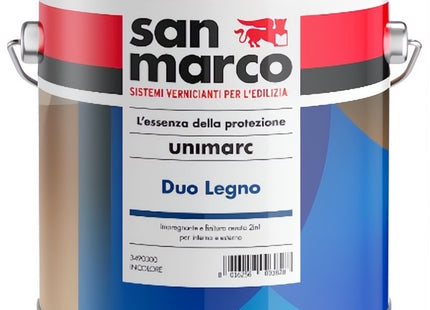 SAN MARCO UNIMARC DUO IMPREGNANTE E FINITURA CERATA ALL&apos;ACQUA PER LEGNO