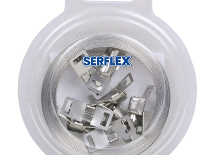 NASTRO A BANDA PERFORATA IN INOX AISI 304 DA MT 3 CON 6 TESTINE