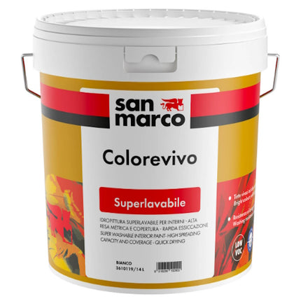 SAN MARCO COLOREVIVO IDROPITTURA SUPERLAVABILE PER ESTERNI ED INTERNI