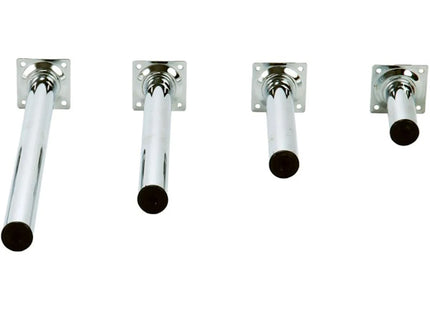 PIRCHER PIEDE TONDO IN METALLO COLORE CROMATO LUCIDO D.MM30