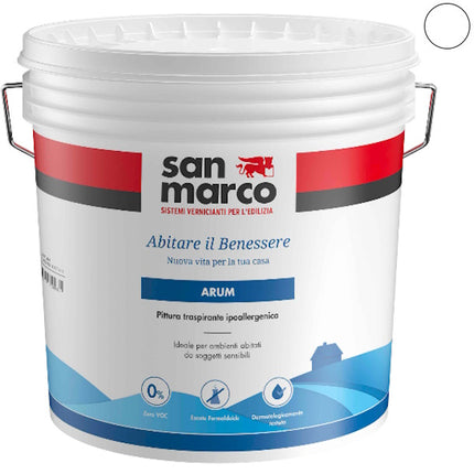 SAN MARCO ARUM BIANCO IDROPITTURA TRASPIRANTE IPOALLERGENICA PER INTERNI