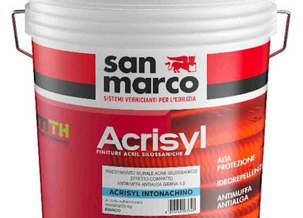 SAN MARCO ACRISYL INTONACHINO BIANCO ANTIMUFFA ANTIALGA GRANA 1,2