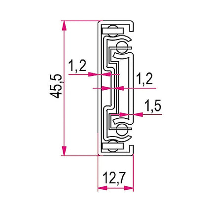 RAM GUIDE PER CASSETTI A SFERA ESTRAZIONE TOTALE PORTATA KG 45