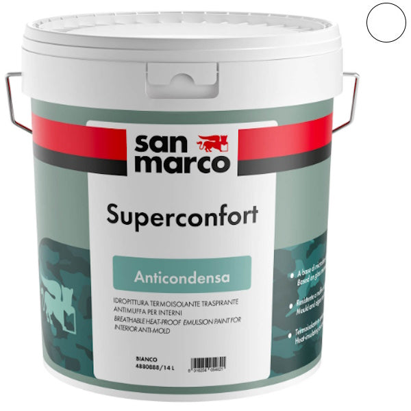 SAN MARCO SUPERCONFORT BIANCO IDROPITTURA TERMOISOLANTE ANTIMUFFA