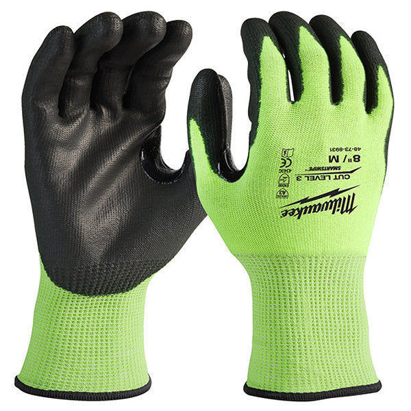 MILWAUKEE GUANTI MOD. HI-VIS CUT C GLOVES COLORE GIALLO/NERO