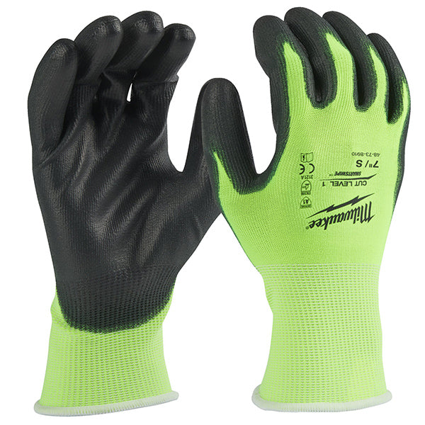 MILWAUKEE GUANTI MOD. HI-VIS CUT A GLOVES COLORE GIALLO/NERO