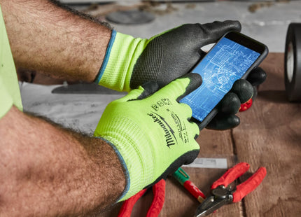 MILWAUKEE GUANTI MOD. HI-VIS CUT B GLOVES COLORE GIALLO/NERO