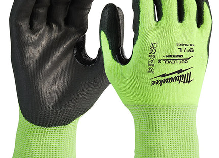 MILWAUKEE GUANTI MOD. HI-VIS CUT B GLOVES COLORE GIALLO/NERO