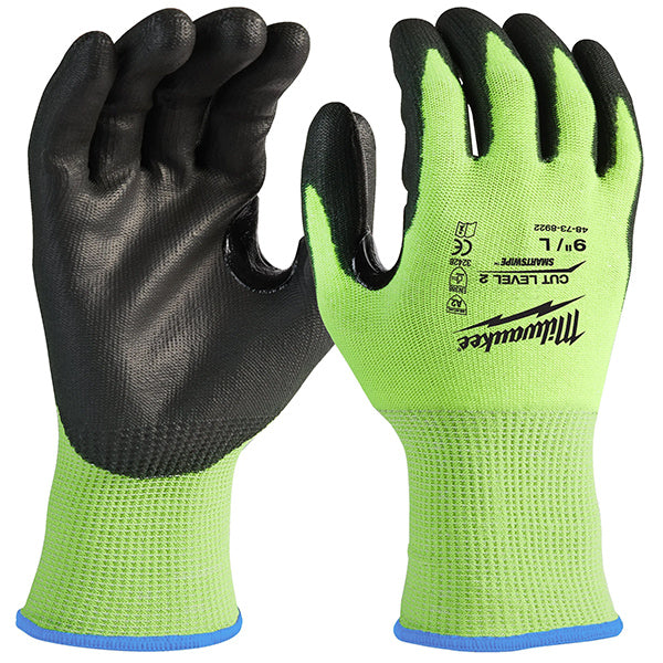 MILWAUKEE GUANTI MOD. HI-VIS CUT B GLOVES COLORE GIALLO/NERO