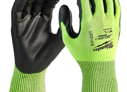 MILWAUKEE GUANTI MOD. HI-VIS CUT D GLOVES COLORE GIALLO/NERO
