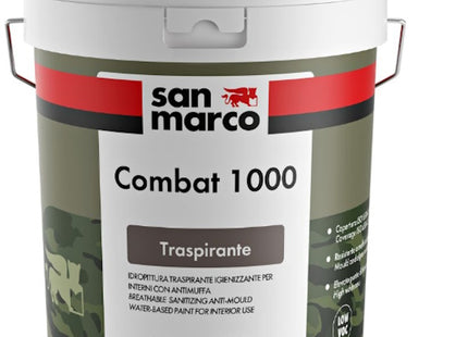 SAN MARCO COMBAT 1000 BIANCO IDROPITTURA TRASPIRANTE ANTIMUFFA