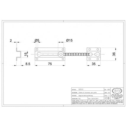 IBFM CATENELLA DI SICUREZZA PER PORTE ART. 510